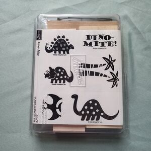 Stampin' Up! Dino-Mite Set Of 6 Rubber Stamps New In Package